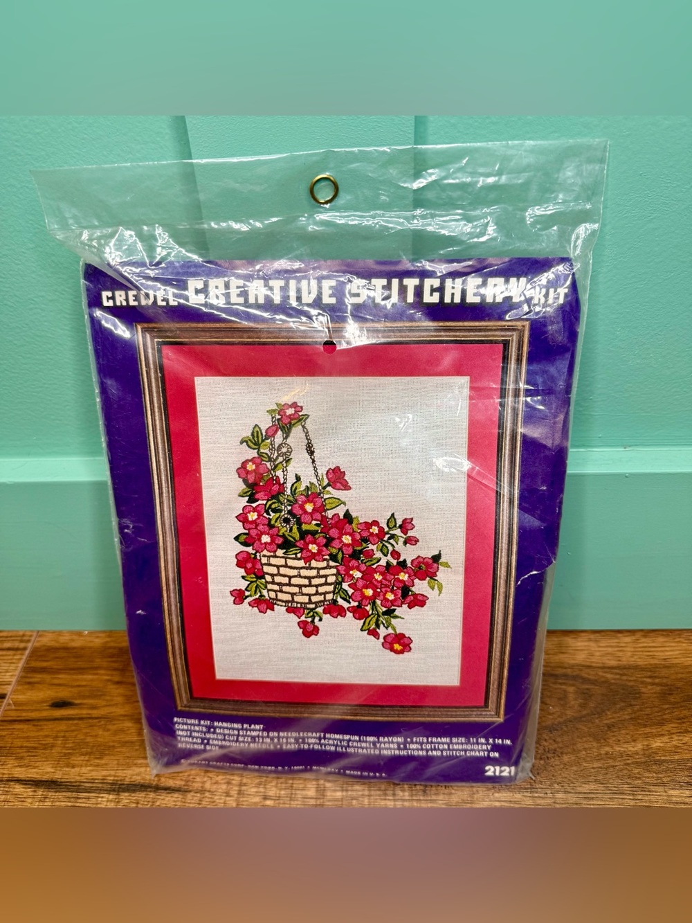 New Old Stock Sealed Creative Stitchery Crewel Embroidery Kit Hanging Plant